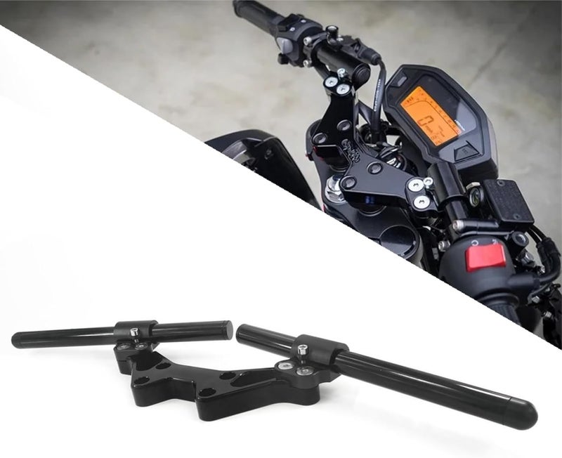 HENOMO Aluminum Motorcycle Handlebar Risers Adjustable Handle Bar Kit Sport For MSX125 Grom MSX 125 2013-2021 2022 2023 2024 2025 (Black) - Image 1